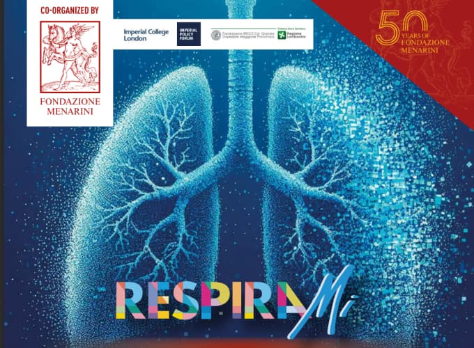 Illustrazione stilizzata dei polmoni nella locandina dell’evento RESPIRA MI.